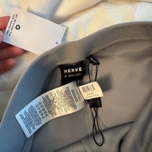 NWT Hervé by Hervé Léger Gray spandex workout shorts